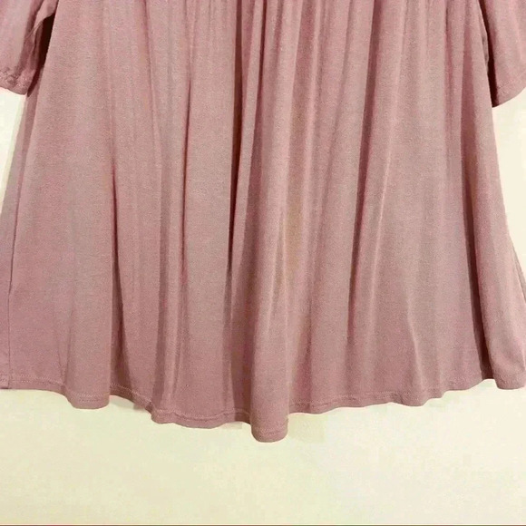 Mittoshop Mauve Off the Shoulder Lace Flare Blouse - Picture 11 of 13